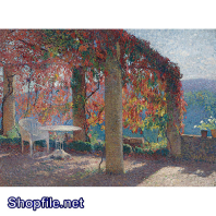 TSD3575 - Tranh sơn dầu công viên rực rỡ